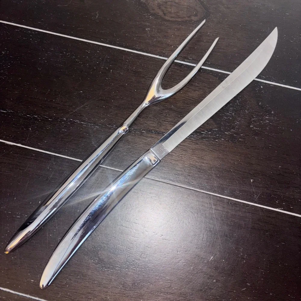 Carvel Hall | Vintage |‎ Mid Century Modern | Stainless Steel Carving Set